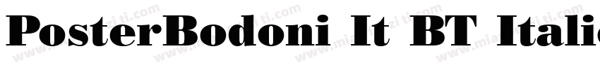 PosterBodoni It BT Italic字体转换